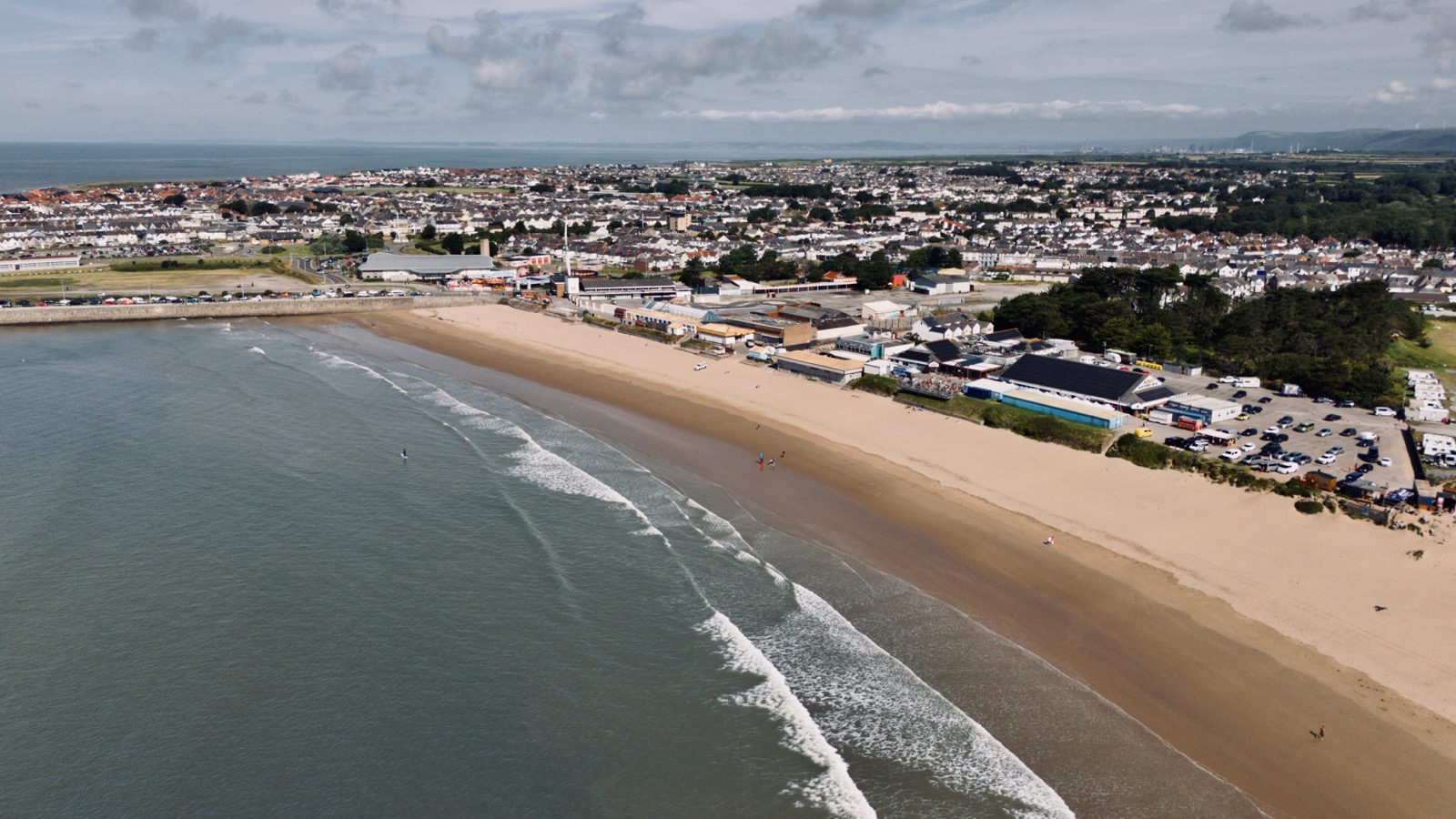 Aerial view over Porthcawl