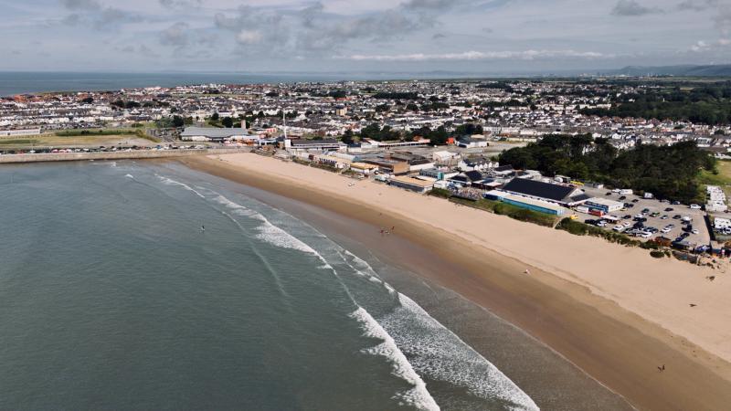 Aerial view over Porthcawl