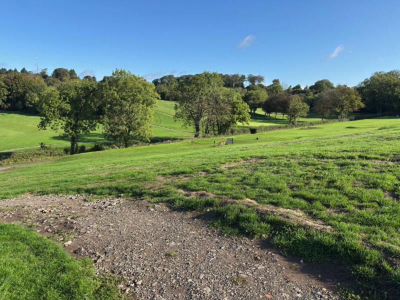 Looking back from the 10th hole at Wenvoe Castle Golf Club on a sunny autumn day